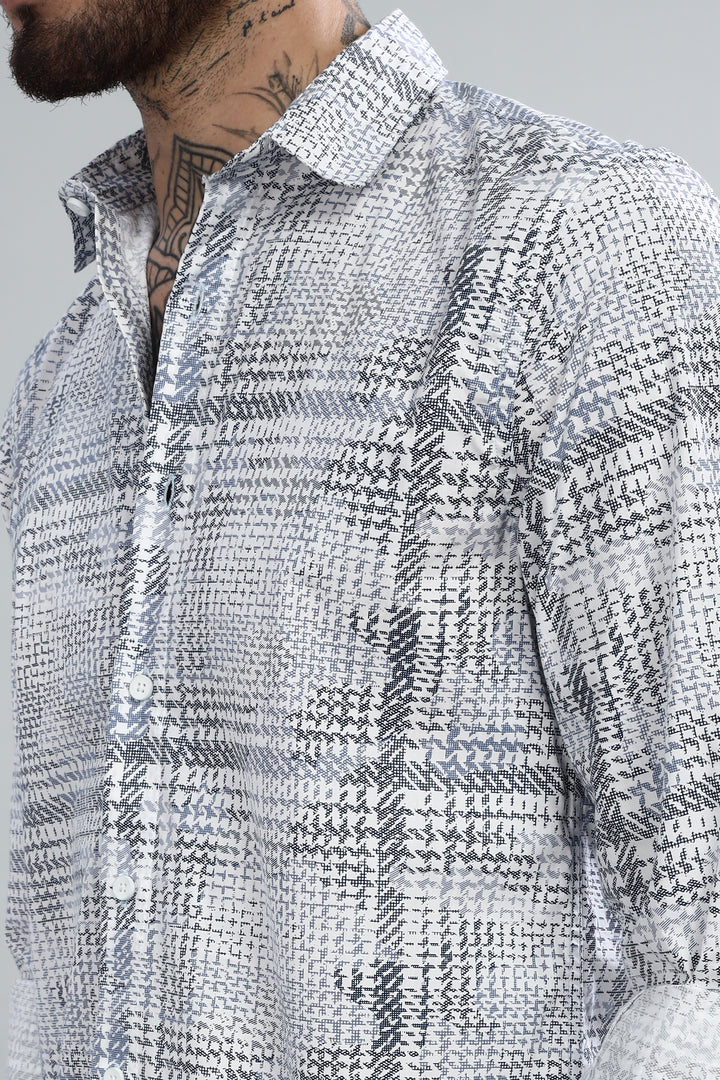 Grey Abstract Textured Shirt