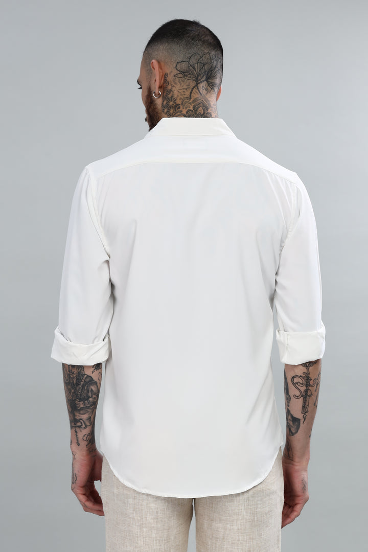 White Luxe Solid Shirt