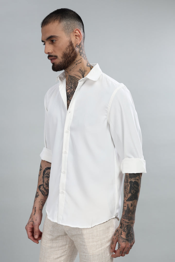 White Luxe Solid Shirt