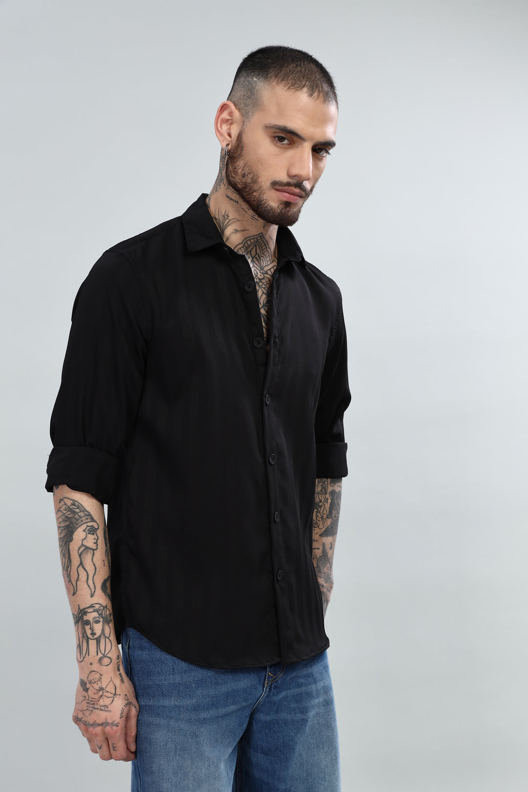 Classic Black Striped Shirt