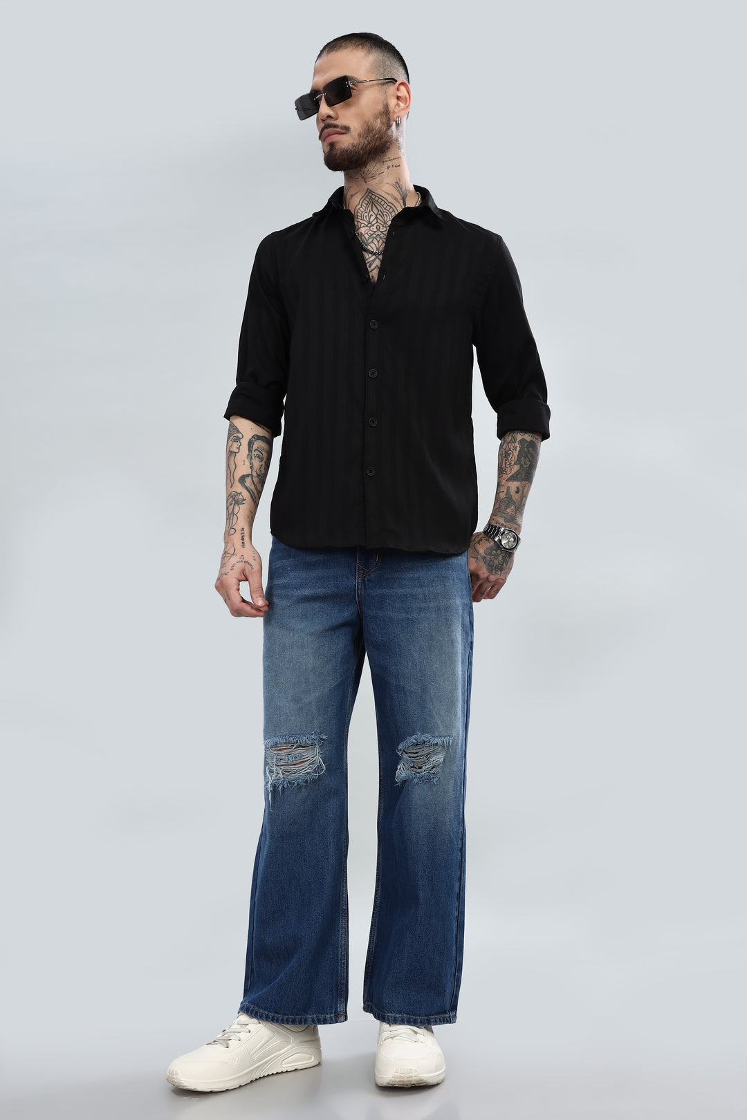 Classic Black Striped Shirt