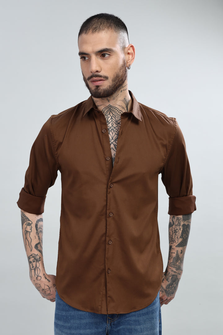 Chestnut Luxe Solid Shirt