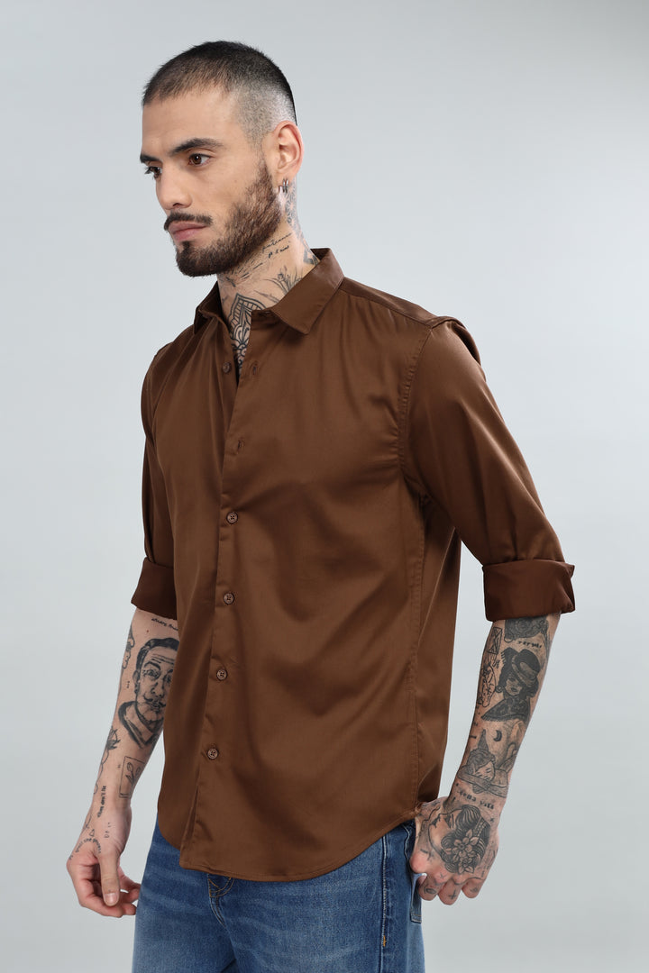 Chestnut Luxe Solid Shirt
