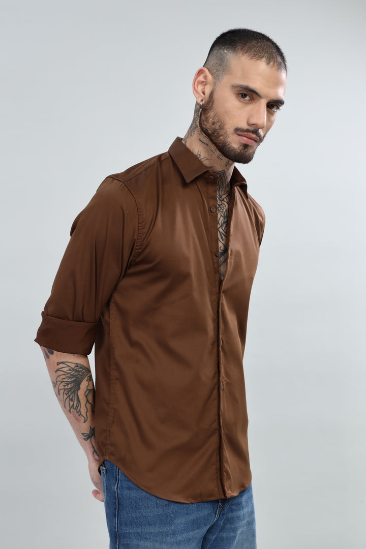 Chestnut Luxe Solid Shirt