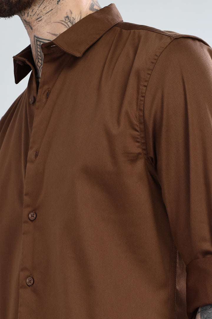Chestnut Luxe Solid Shirt