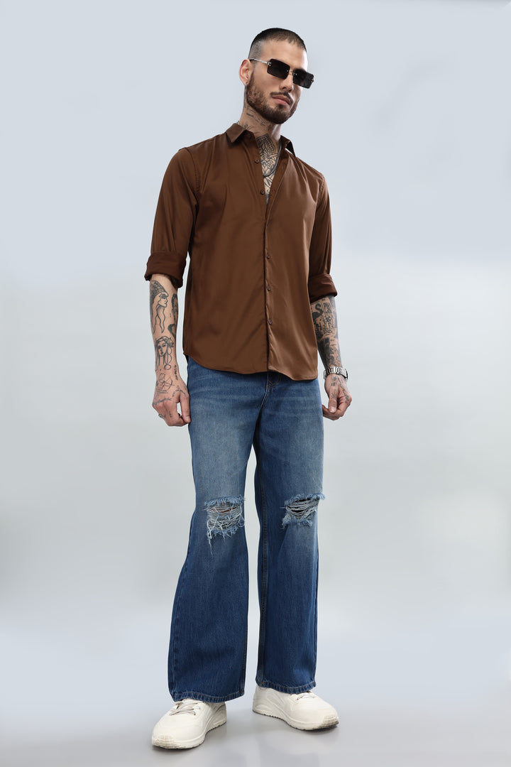 Chestnut Luxe Solid Shirt