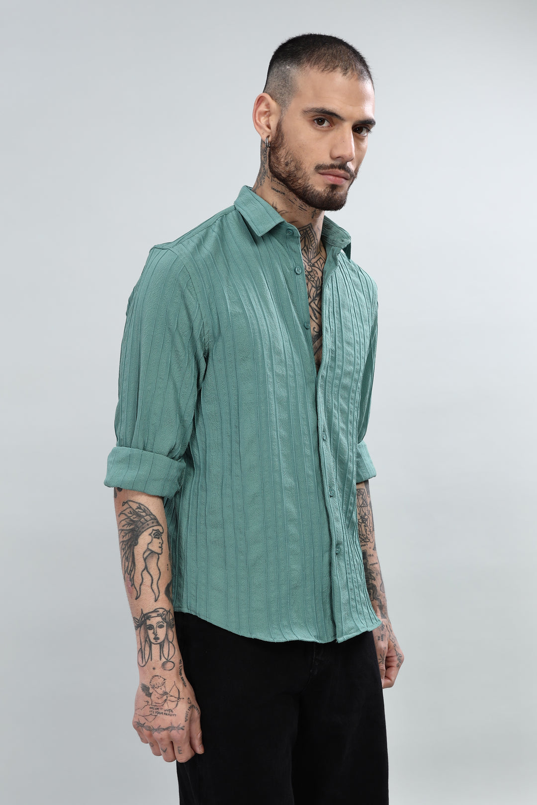 Teal Textured Shirt