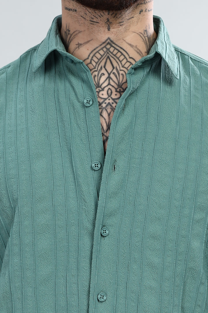 Teal Textured Shirt