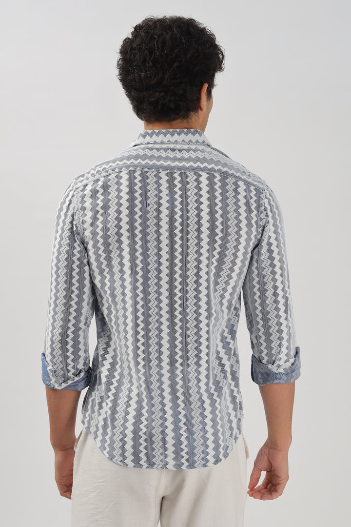 Zigzag Fusion Textured Shirt