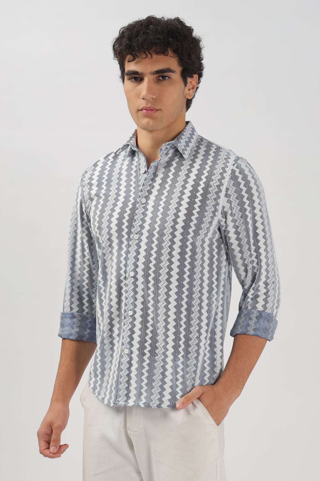 Zigzag Fusion Textured Shirt
