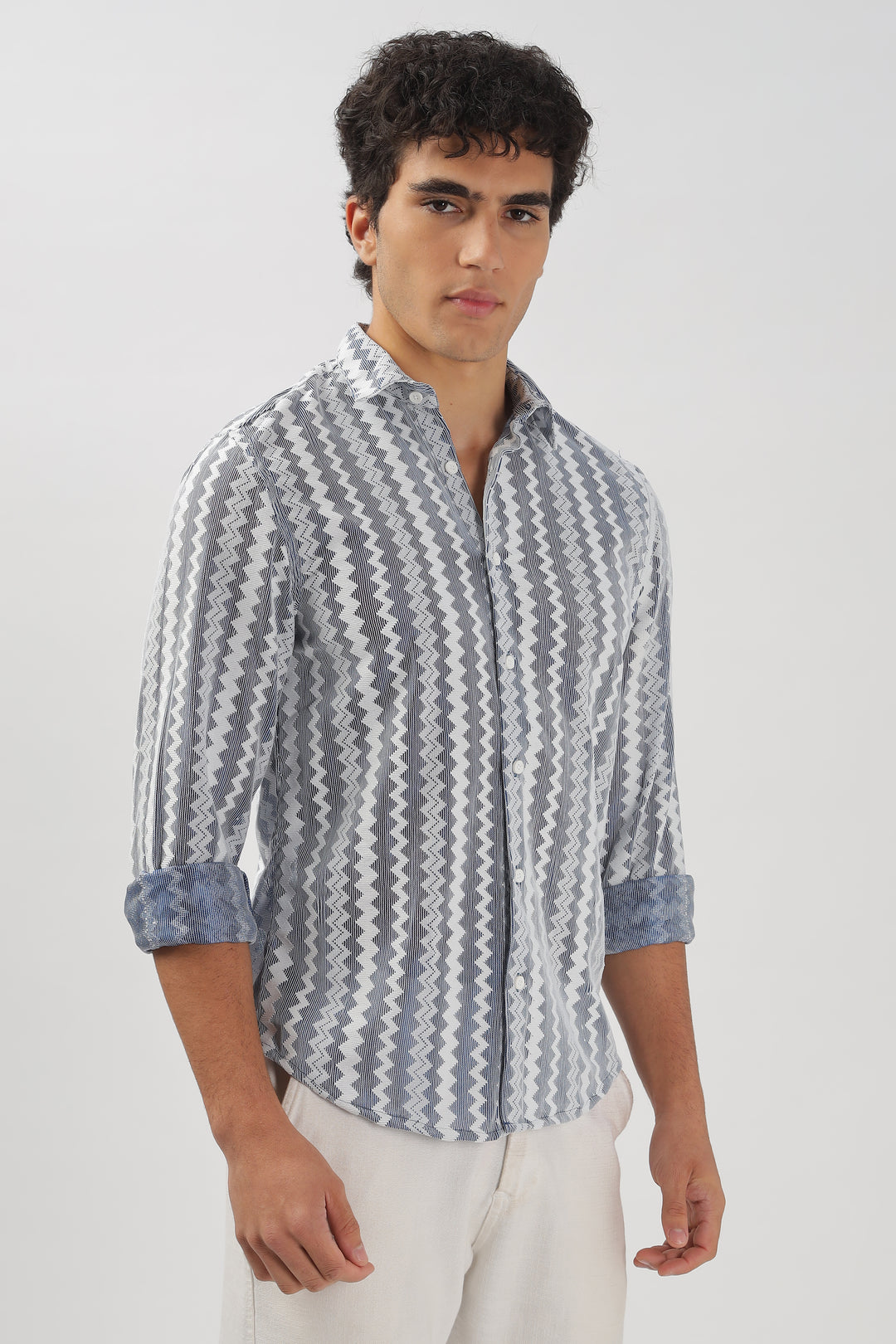 Zigzag Fusion Textured Shirt