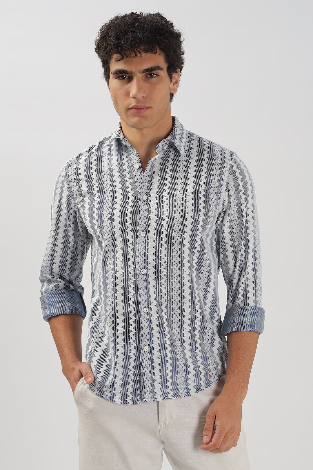 Zigzag Fusion Textured Shirt