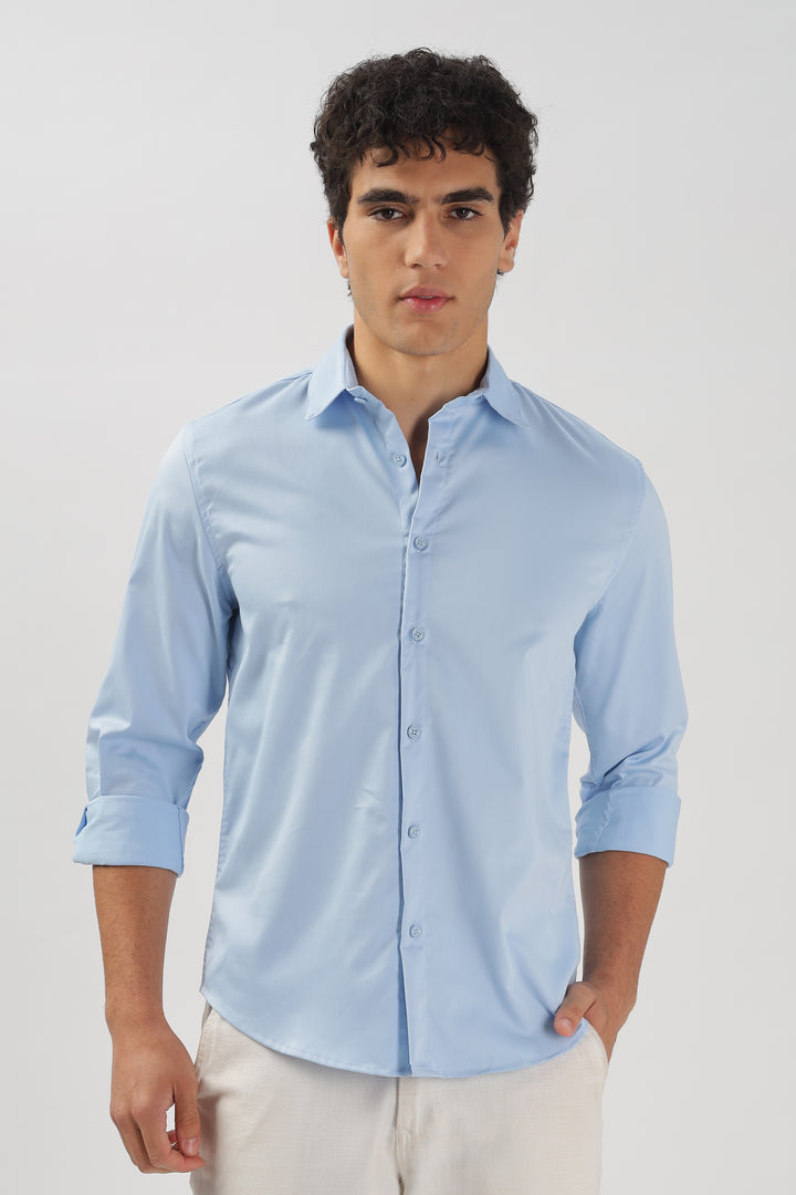 Powder Blue Solid Shirt