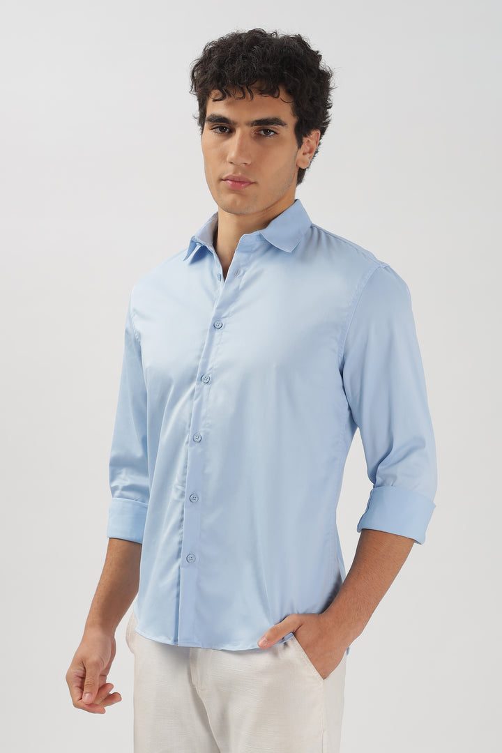 Powder Blue Solid Shirt