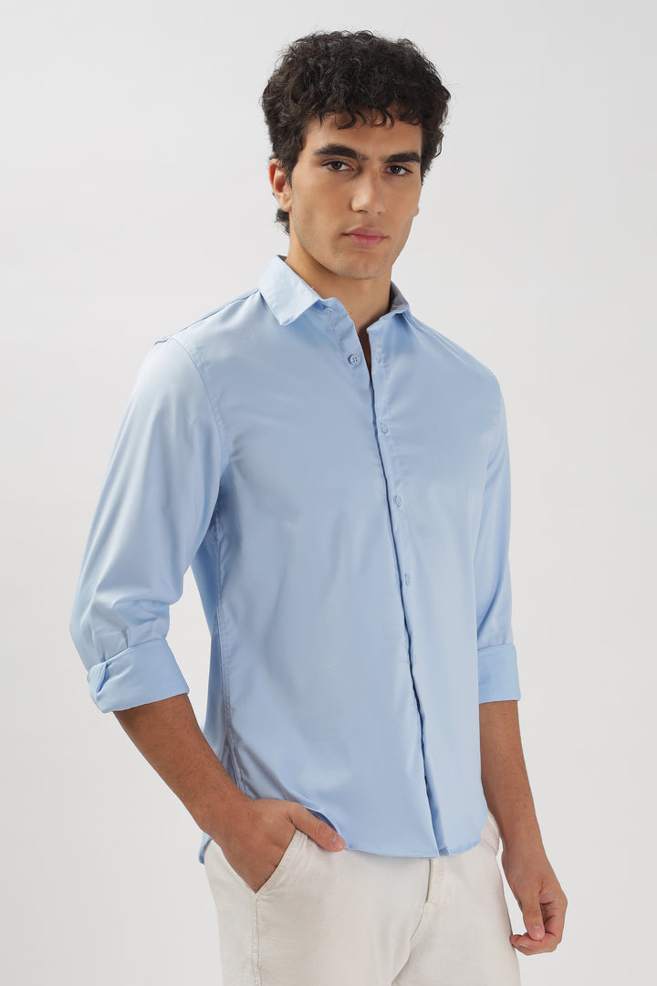 Powder Blue Solid Shirt