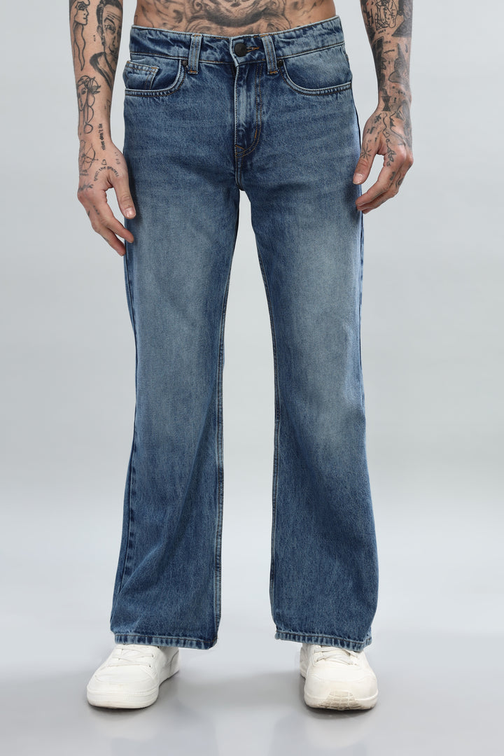 Blue Bootcut Jeans