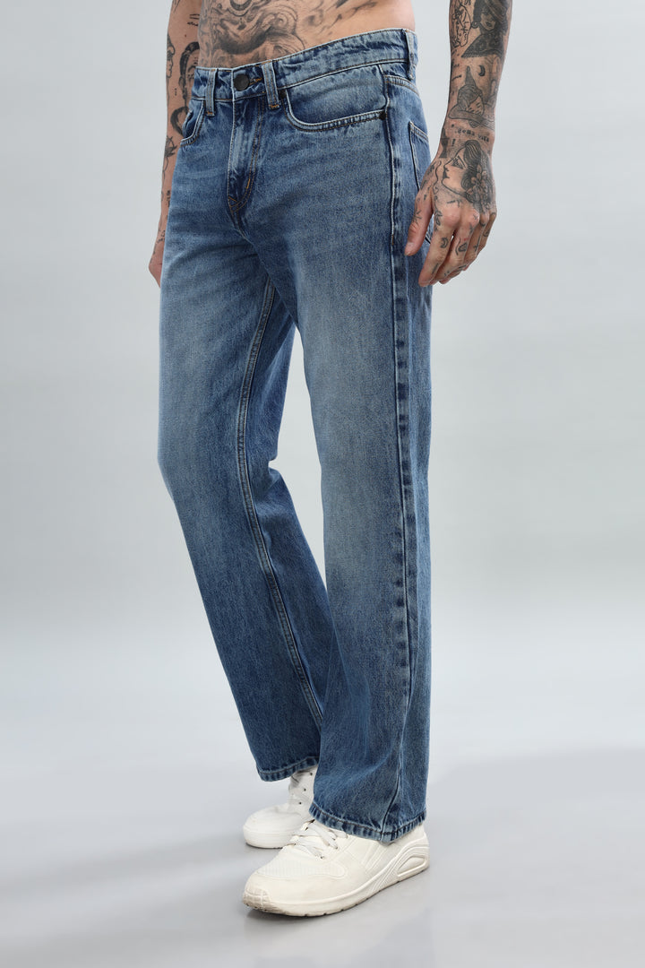 Blue Bootcut Jeans