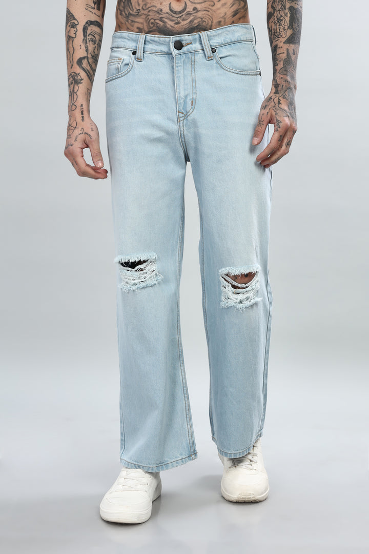 Light Indigo Ripped Jeans