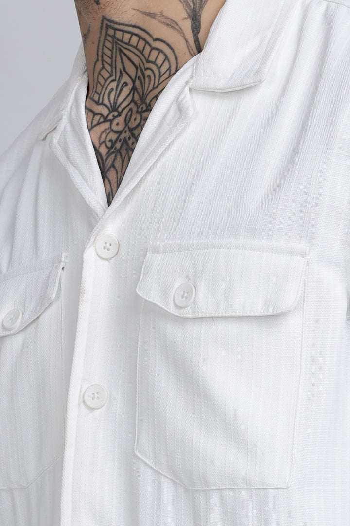Men's White Luxe Co-Ord Set