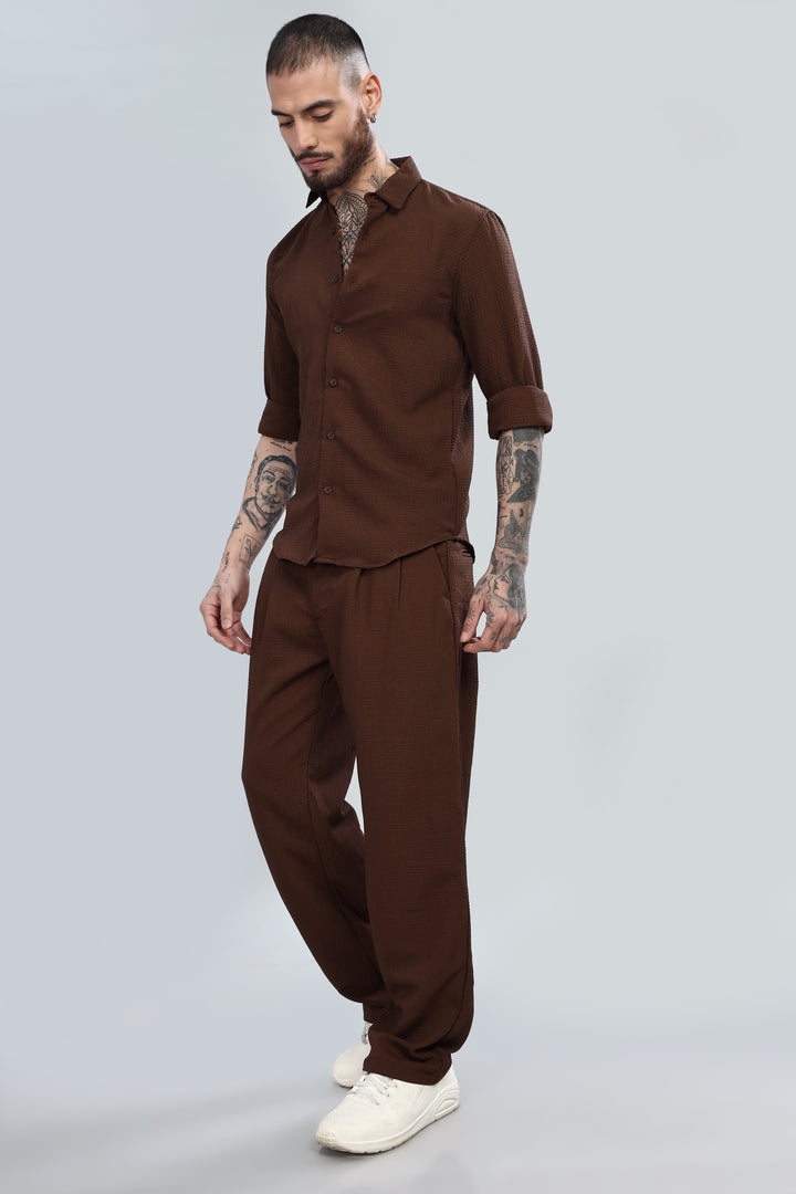 Men's Brown Co-Ord Set