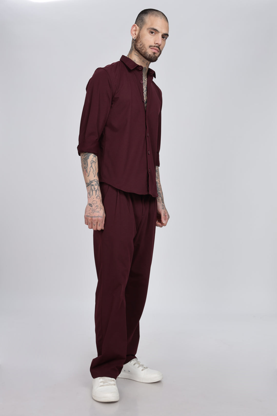 Men's Burgundy Co-Ord Set