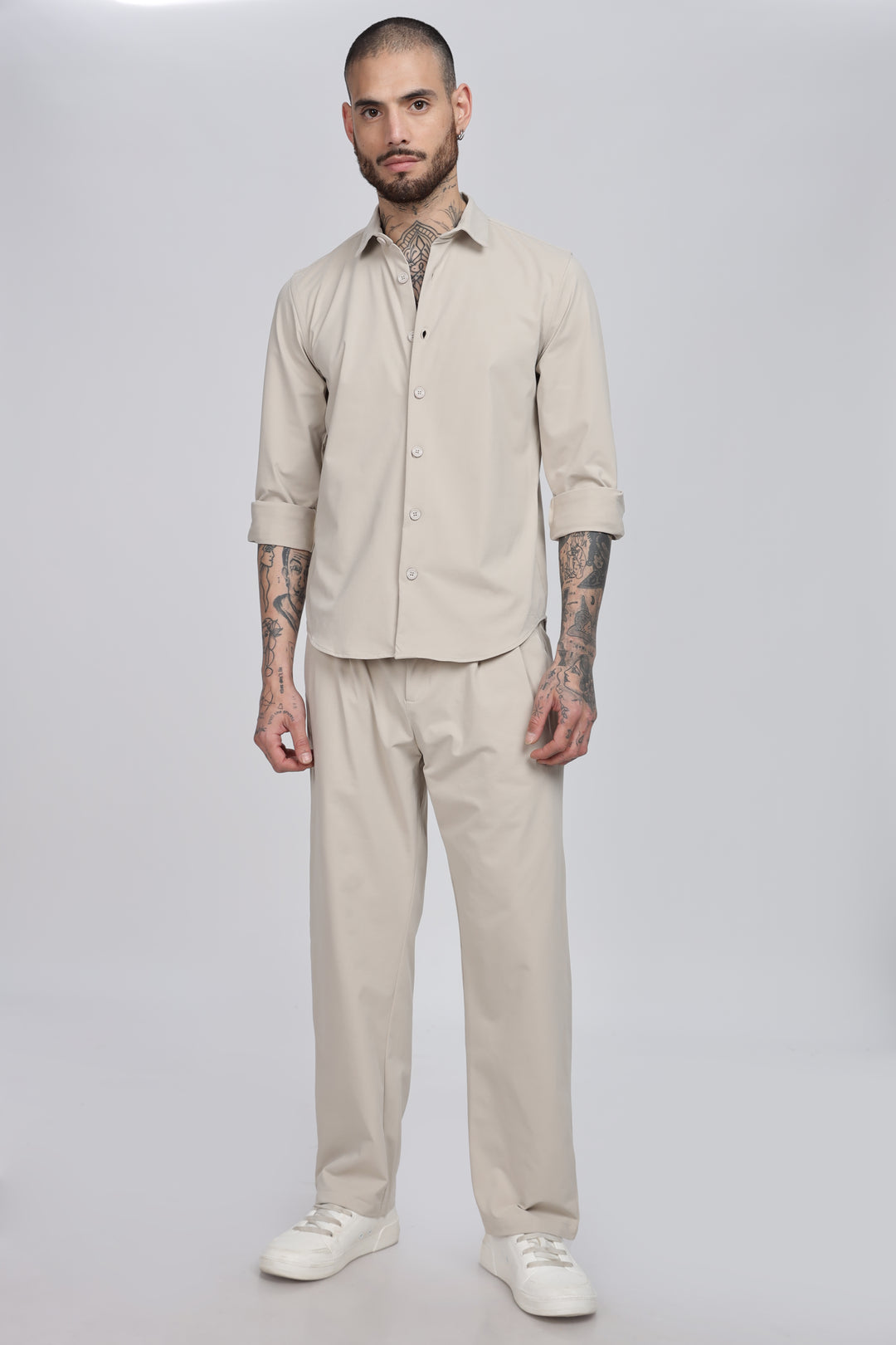 Men's Beige Duo Co-Ord Set