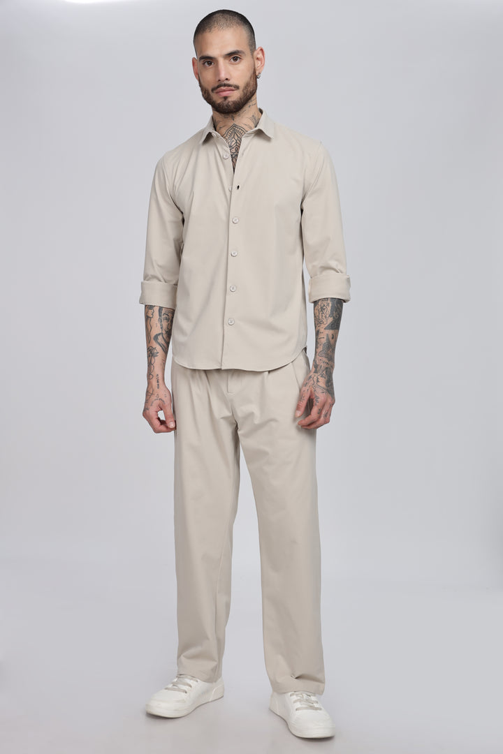Men's Beige Duo Co-Ord Set