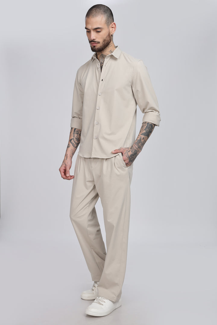 Men's Beige Duo Co-Ord Set