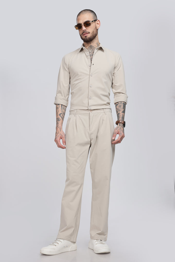 Men's Beige Duo Co-Ord Set