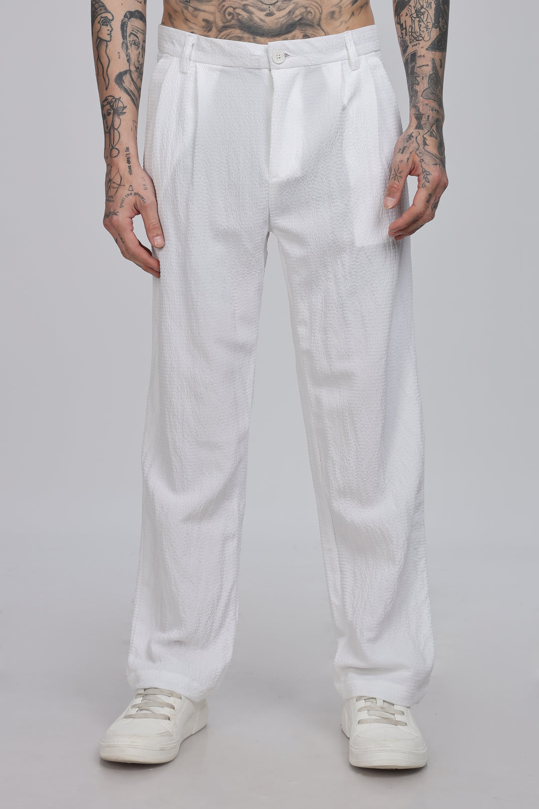 White Classic Trousers