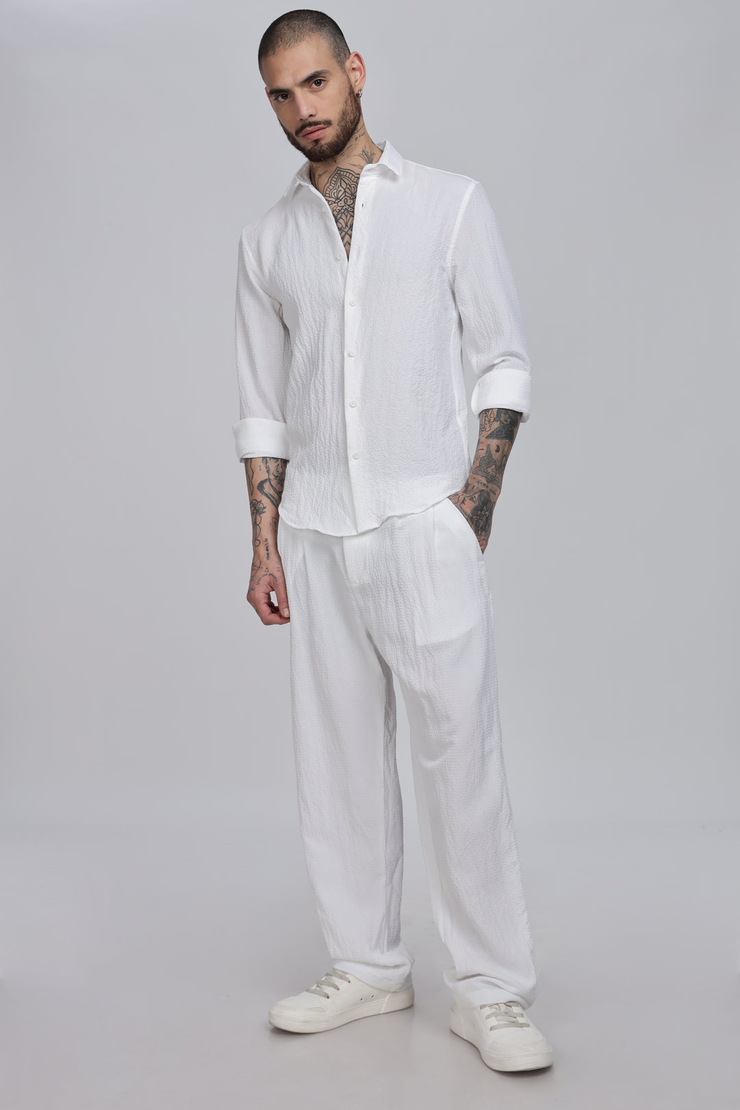 Men's White Co-Ord Set