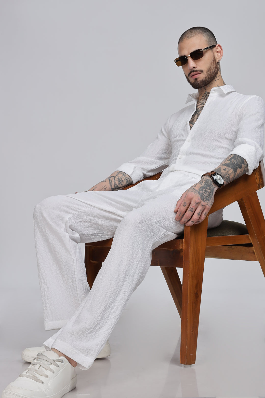White Classic Trousers