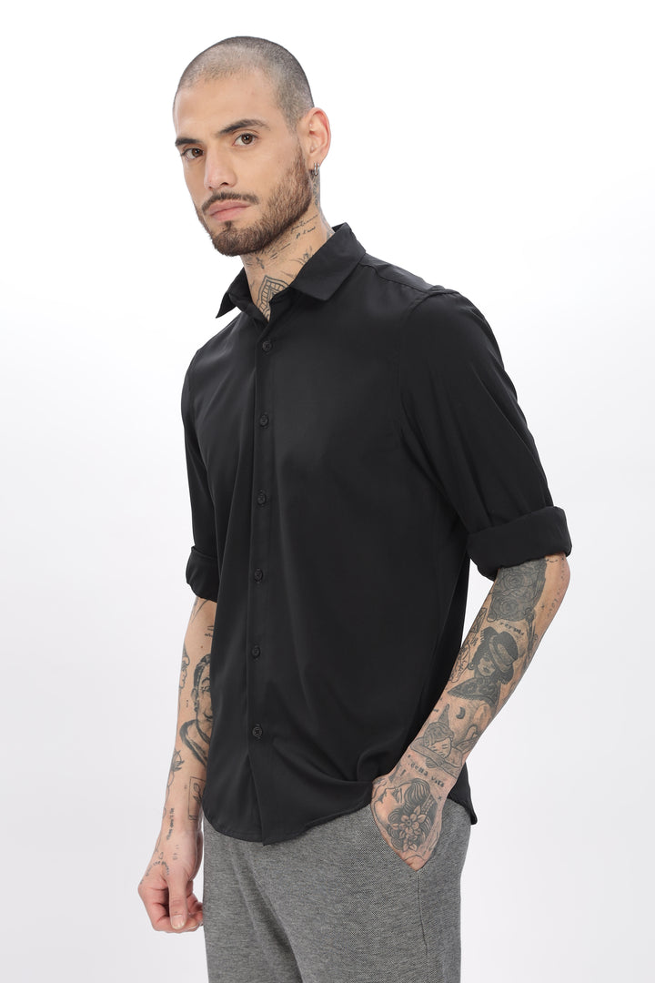 Classic Black Solid Shirt