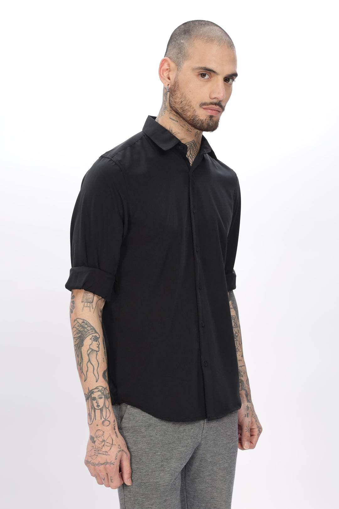 Classic Black Solid Shirt