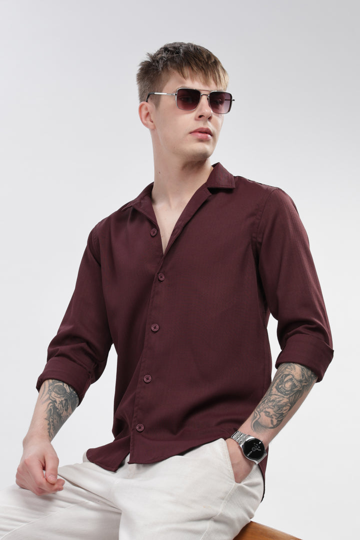 Wine Classic Solid Shirt