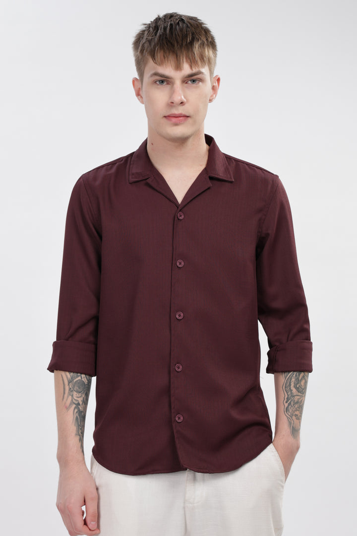 Wine Classic Solid Shirt