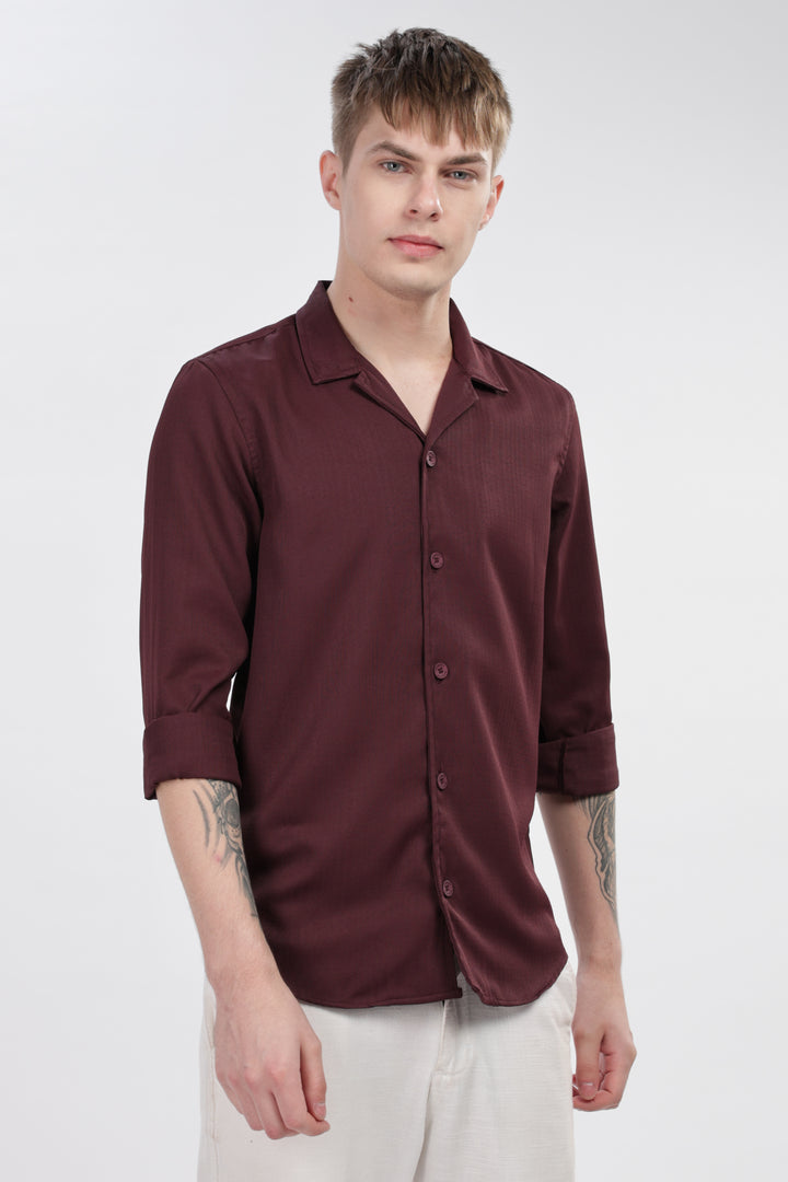 Wine Classic Solid Shirt