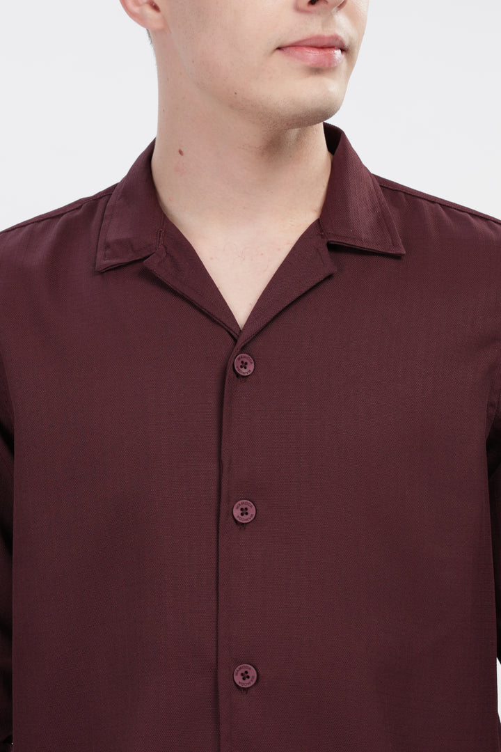 Wine Classic Solid Shirt