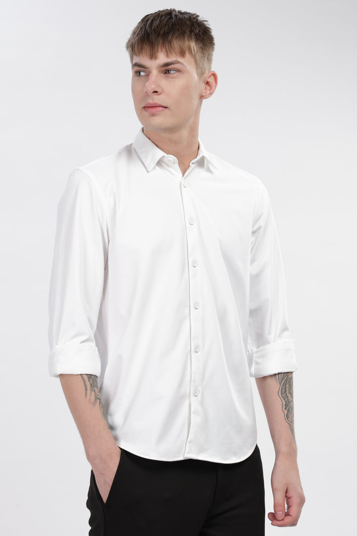 Classic White Solid Shirt